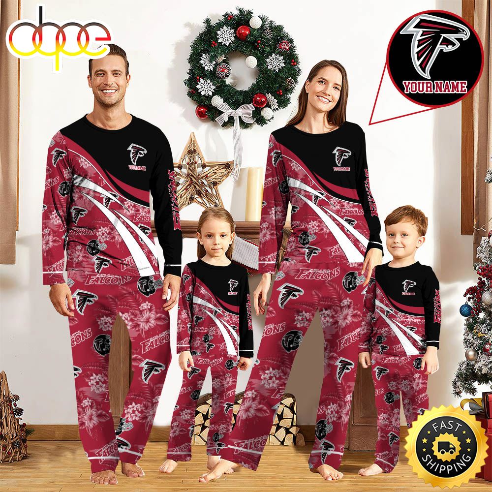 Sportswearmerch Atlanta Falcons NFL Personalized Pajamas Family For Fan