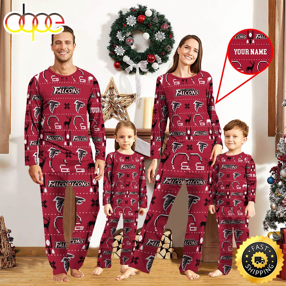 Sportswearmerch Atlanta Falcons NFL Personalized Pajamas Family For Fan