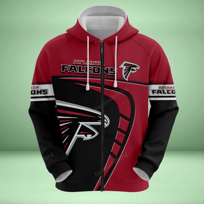 Sportswearmerch Atlanta Falcons NFL Personalized Zip Hoodie For Fan