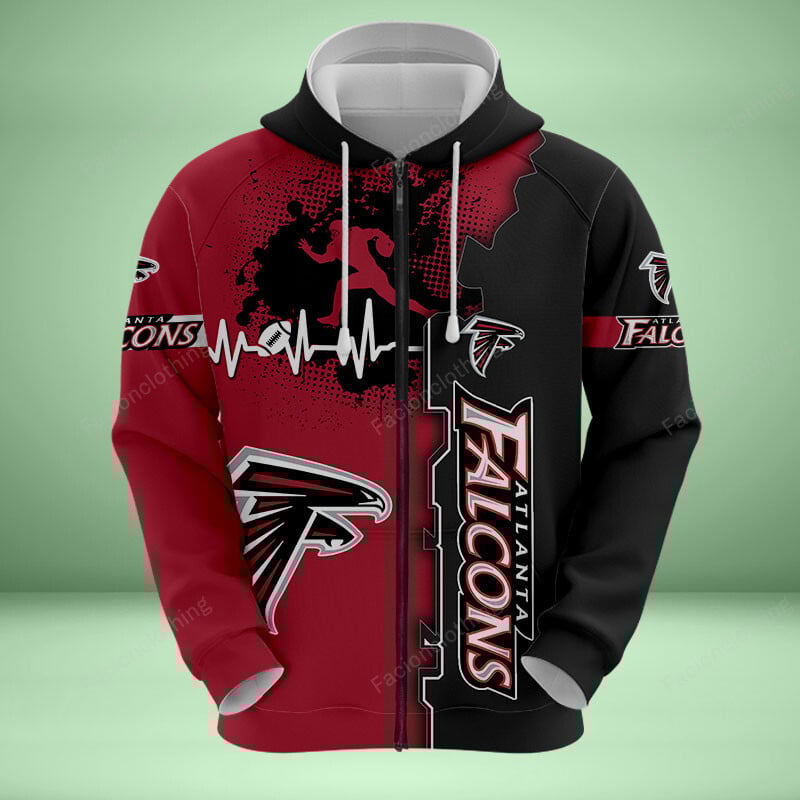 Sportswearmerch Atlanta Falcons NFL Personalized Zip Hoodie For Fan