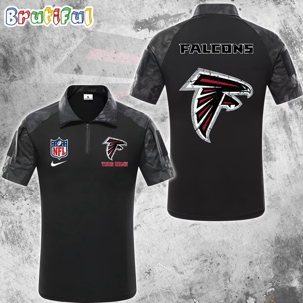 Sportswearmerch Atlanta Falcons NFL Personalized Zip Polo Shirt For Fan