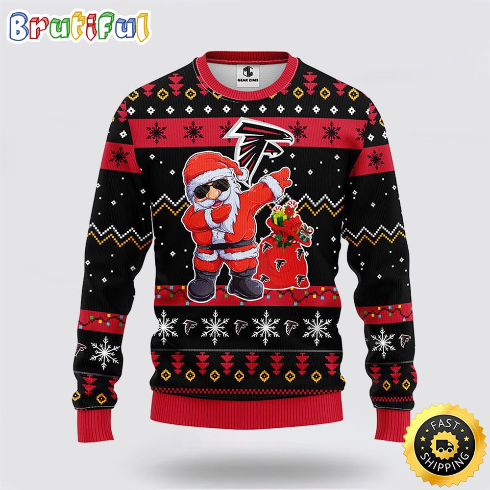 Sportswearmerch Atlanta Falcons NFL Santa Claus Ugly Christmas Sweater For Fan