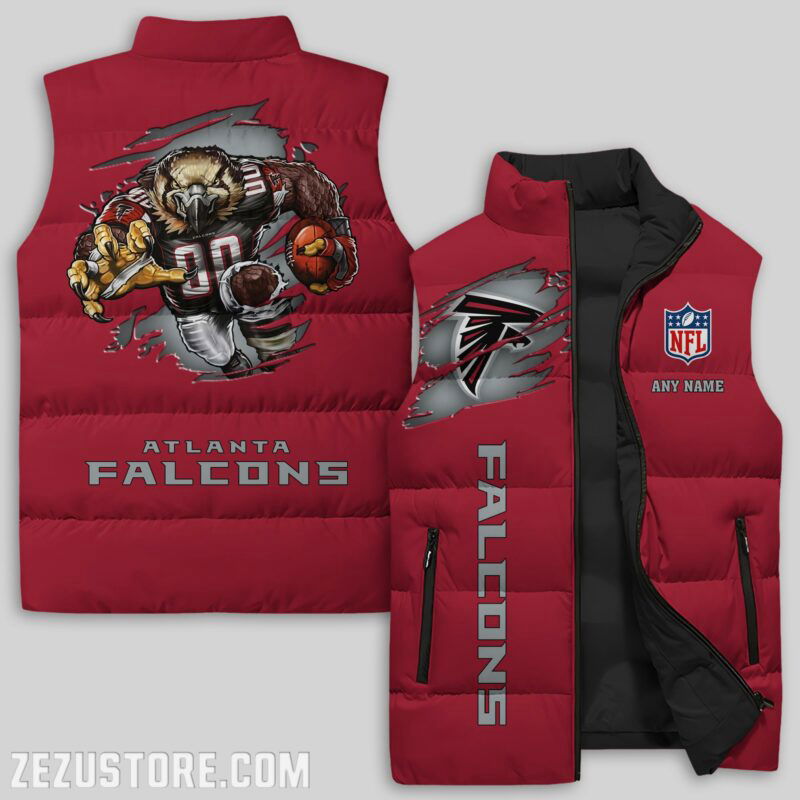 Sportswearmerch Atlanta Falcons NFL Sleeveless Puffer Jacket For Fans