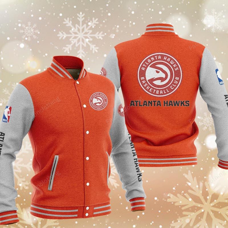Sportswearmerch Atlanta Hawks NBA Personalized Baseball Jacket For Fan