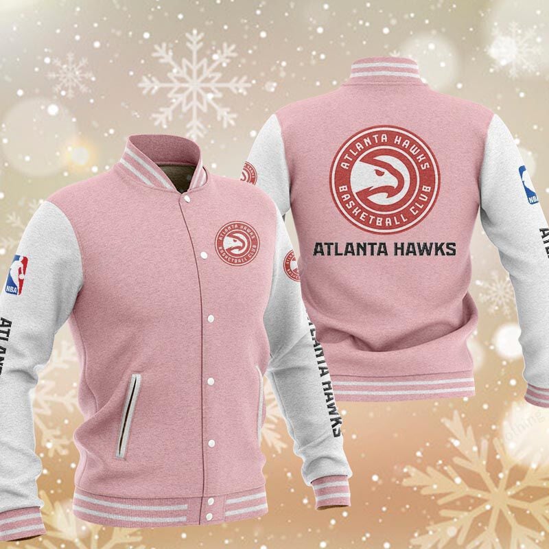 Sportswearmerch Atlanta Hawks NBA Personalized Baseball Jacket For Fan