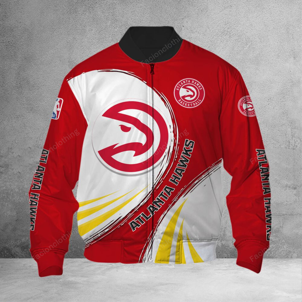 Sportswearmerch Atlanta Hawks NBA Personalized Bomber Jacket For Fan