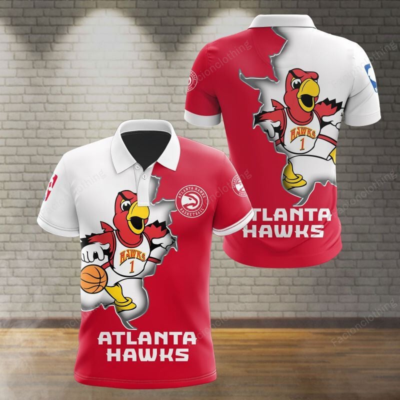 Sportswearmerch Atlanta Hawks NBA Personalized Polo Shirt For Fan