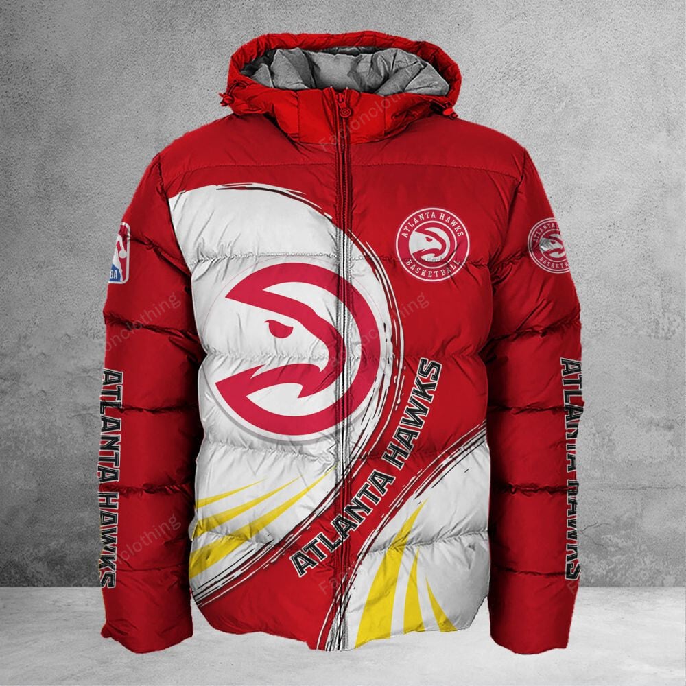 Sportswearmerch Atlanta Hawks NBA Personalized Puffer Jacket For Fan