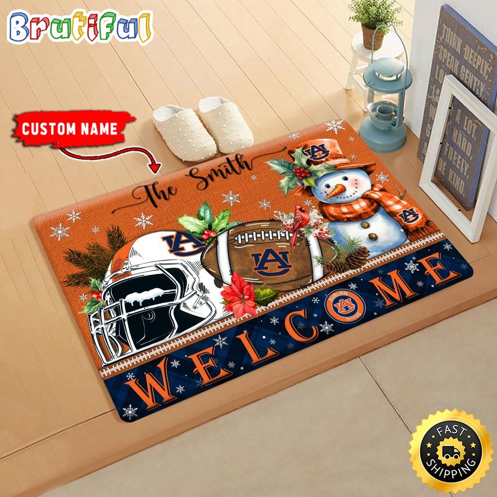 Sportswearmerch Auburn Tigers NCAA Christmas Doormat For Fan