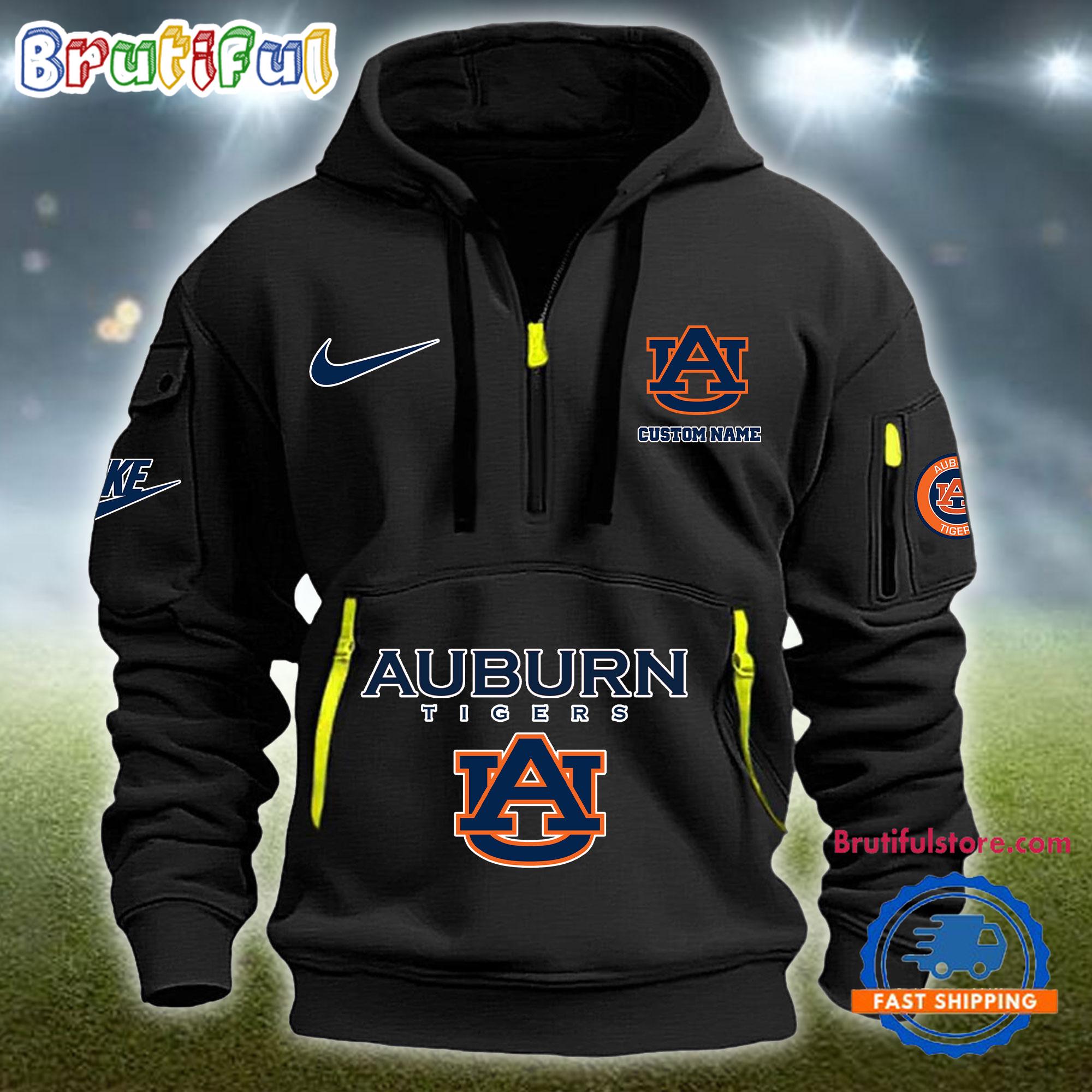 Sportswearmerch Auburn Tigers NCAA Half Zip Hoodie For Fan