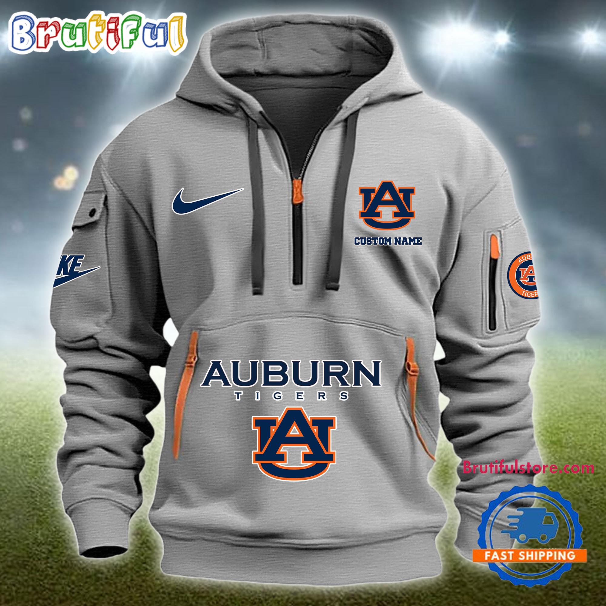 Sportswearmerch Auburn Tigers NCAA Half Zip Hoodie For Fan