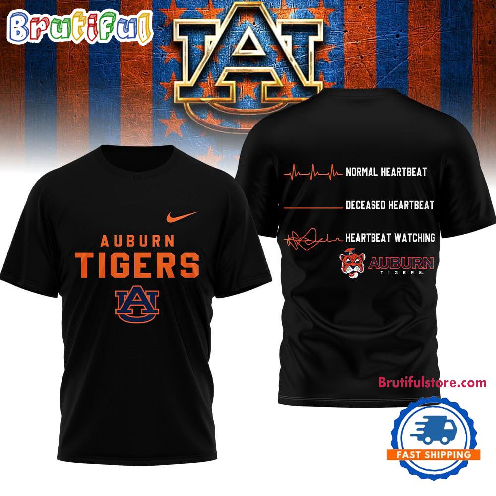 Sportswearmerch Auburn Tigers NCAA Heartbeat T-Shirt For Fan