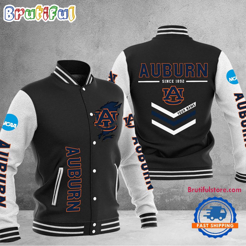 Sportswearmerch Auburn Tigers NCAA Personalized Personalized Baseball Jacket For Fan
