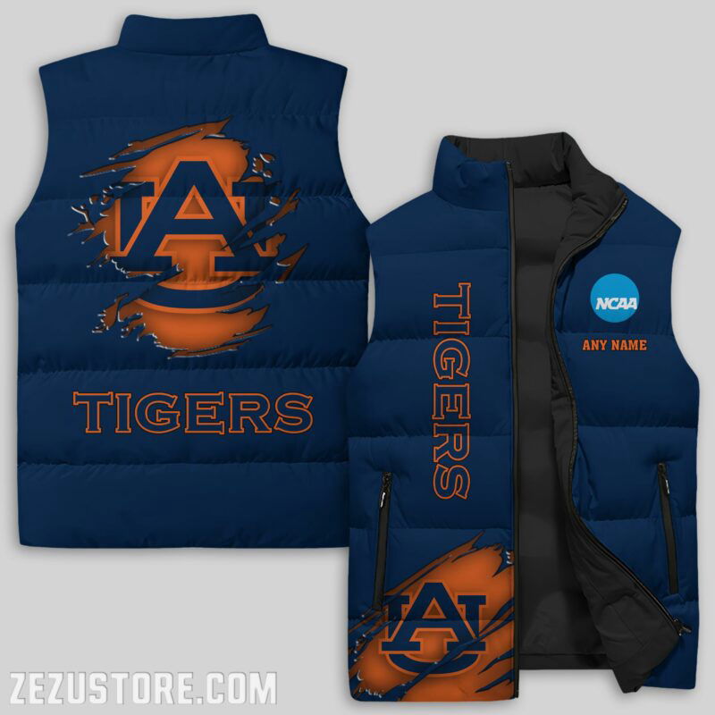 Sportswearmerch Auburn Tigers NCAA Sleeveless Puffer Jacket For Fans