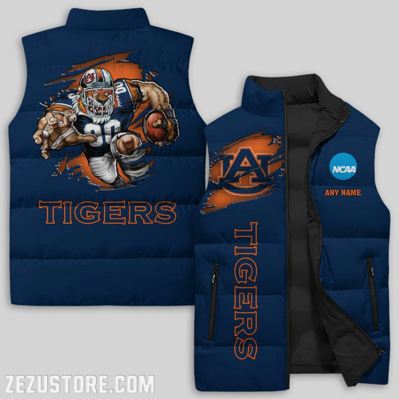 Sportswearmerch Auburn Tigers NCAA Sleeveless Puffer Jacket For Fans