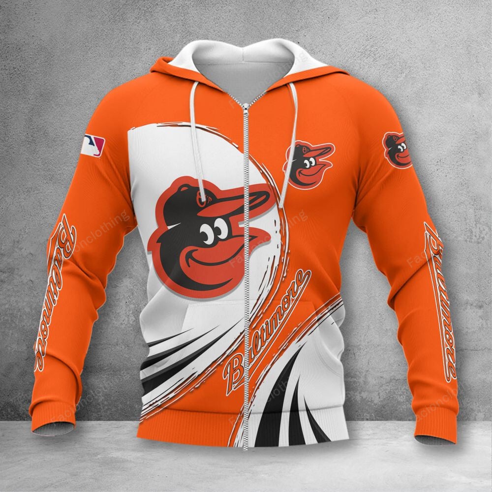 Sportswearmerch Baltimore Orioles MLB Personalized Zip Hoodie For Fan