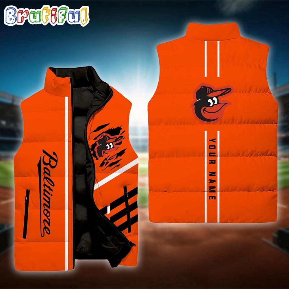 Sportswearmerch Baltimore Orioles NFL Personalized Sleeveless Down Puffer Jacket For Fan
