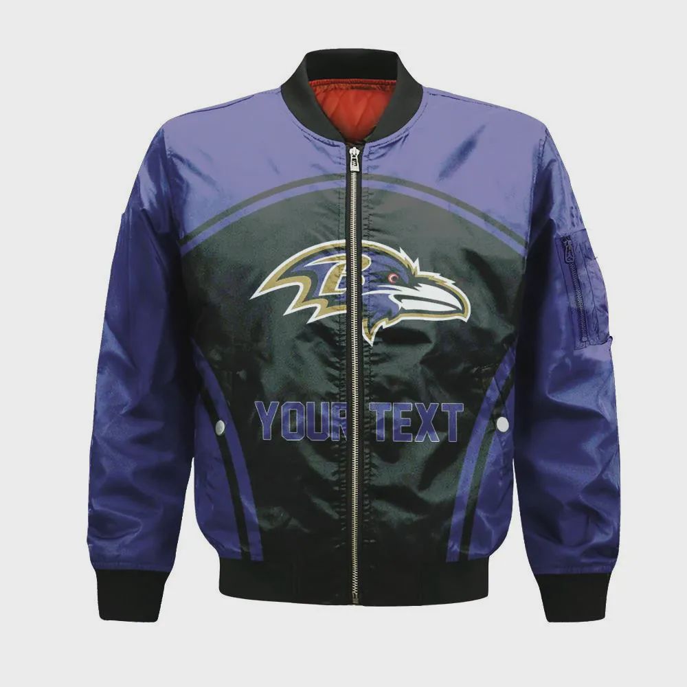 Sportswearmerch Baltimore Ravens NFL Bomber Jacket Curve For Fan