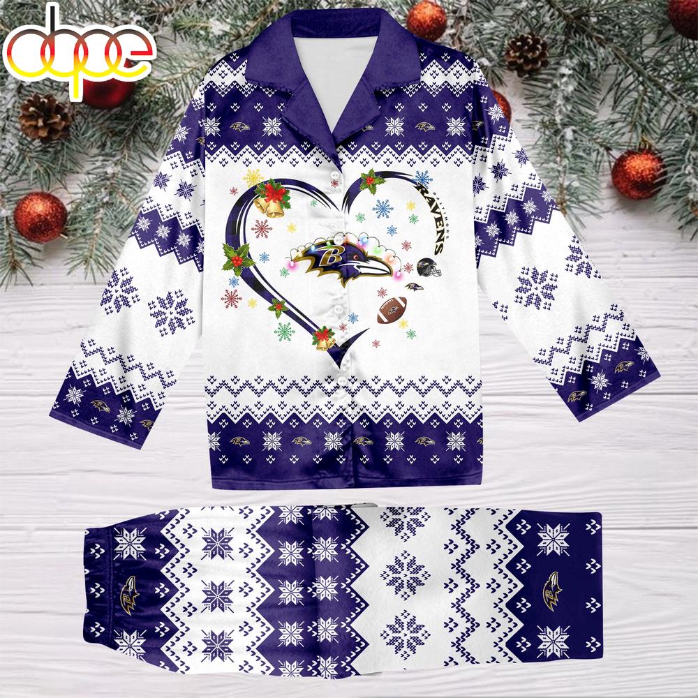 Sportswearmerch Baltimore Ravens NFL Christmas Personalized Pajamas For Fan