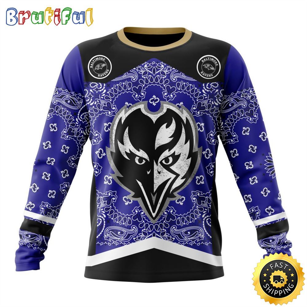 Sportswearmerch Baltimore Ravens NFL Crewneck Classic Style Personalized Sweater For Fan