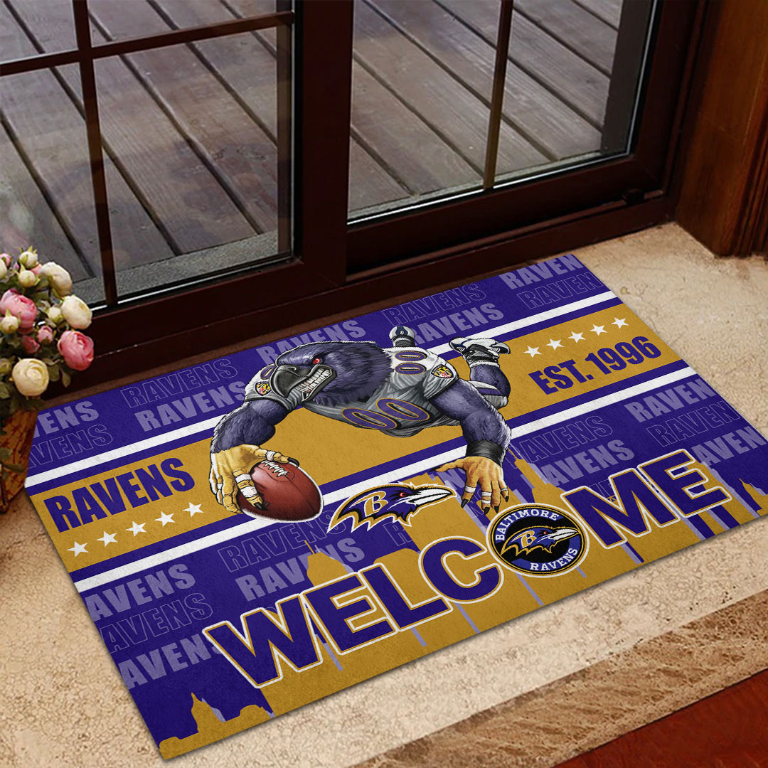 Sportswearmerch Baltimore Ravens NFL Custom Doormat For Fan