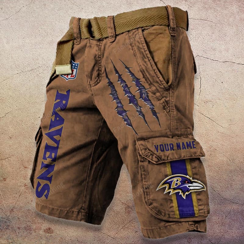 Sportswearmerch Baltimore Ravens NFL Denim Short For Fan