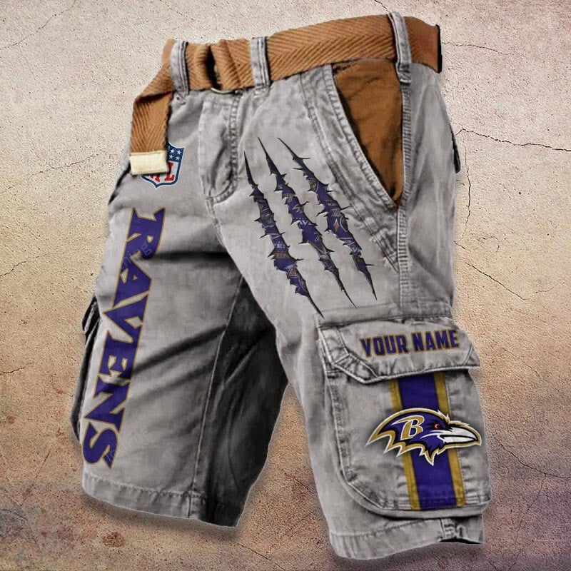 Sportswearmerch Baltimore Ravens NFL Denim Short For Fan