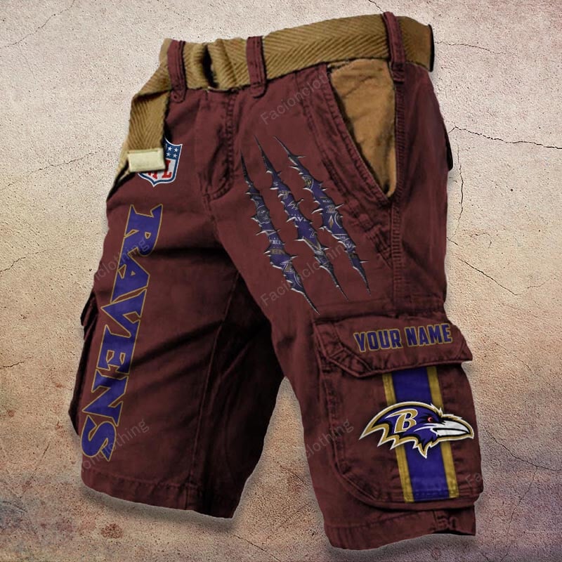 Sportswearmerch Baltimore Ravens NFL Denim Short For Fan