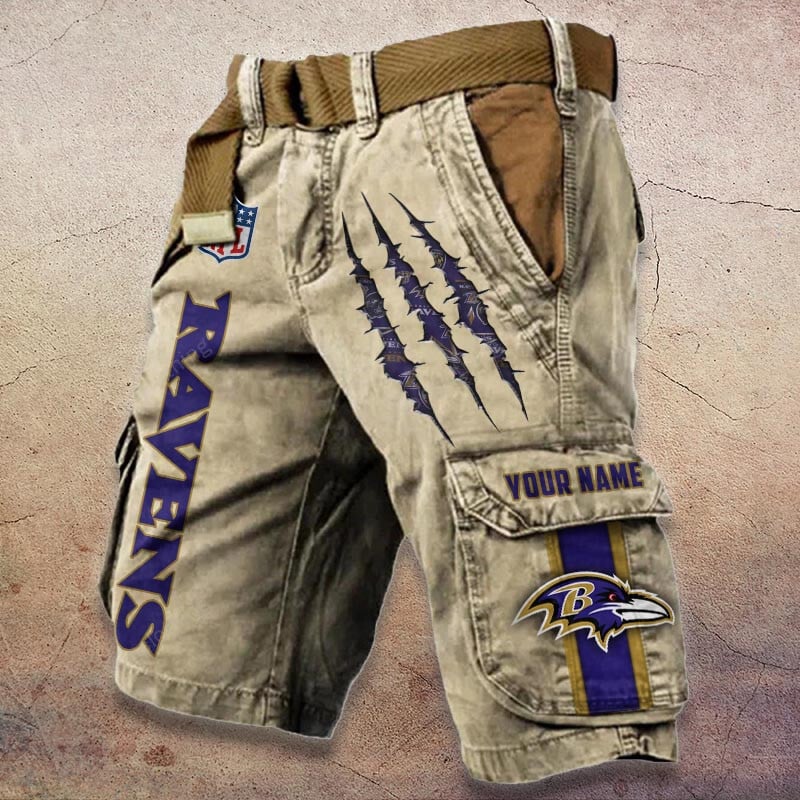 Sportswearmerch Baltimore Ravens NFL Denim Short For Fan