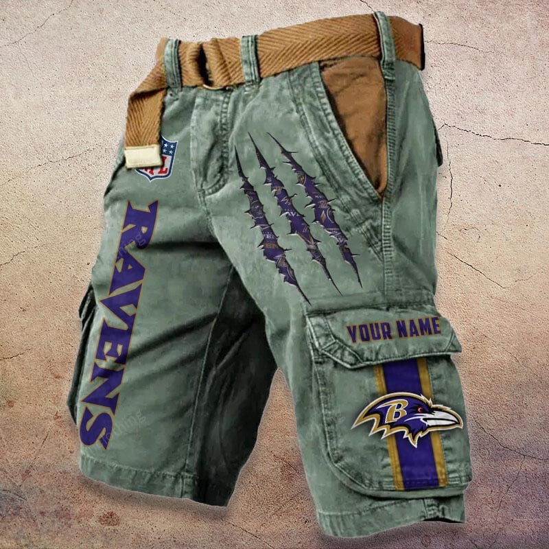 Sportswearmerch Baltimore Ravens NFL Denim Short For Fan