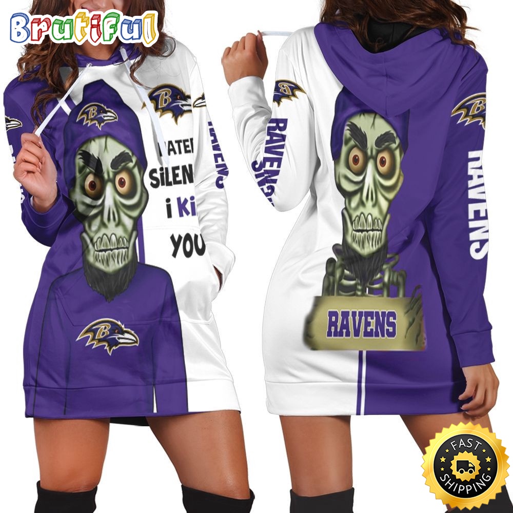 Sportswearmerch Baltimore Ravens NFL Haters I Kill You Hoodie Dress For Fan