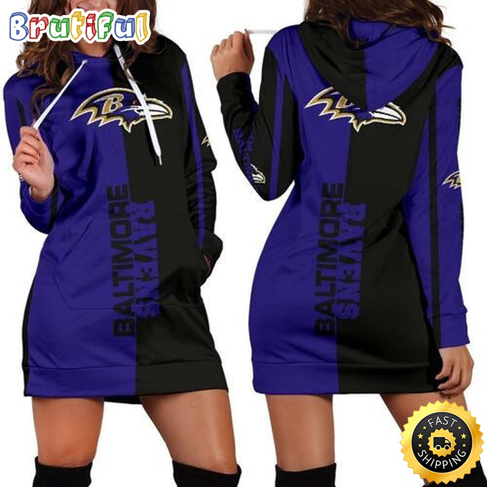 Sportswearmerch Baltimore Ravens NFL Hoodie Dress For Fan