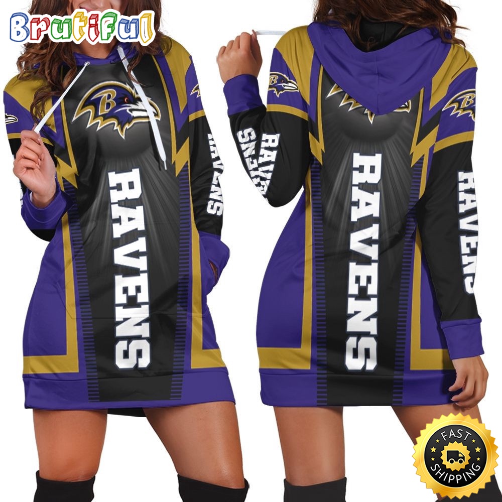 Sportswearmerch Baltimore Ravens NFL Hoodie Dress For Fan