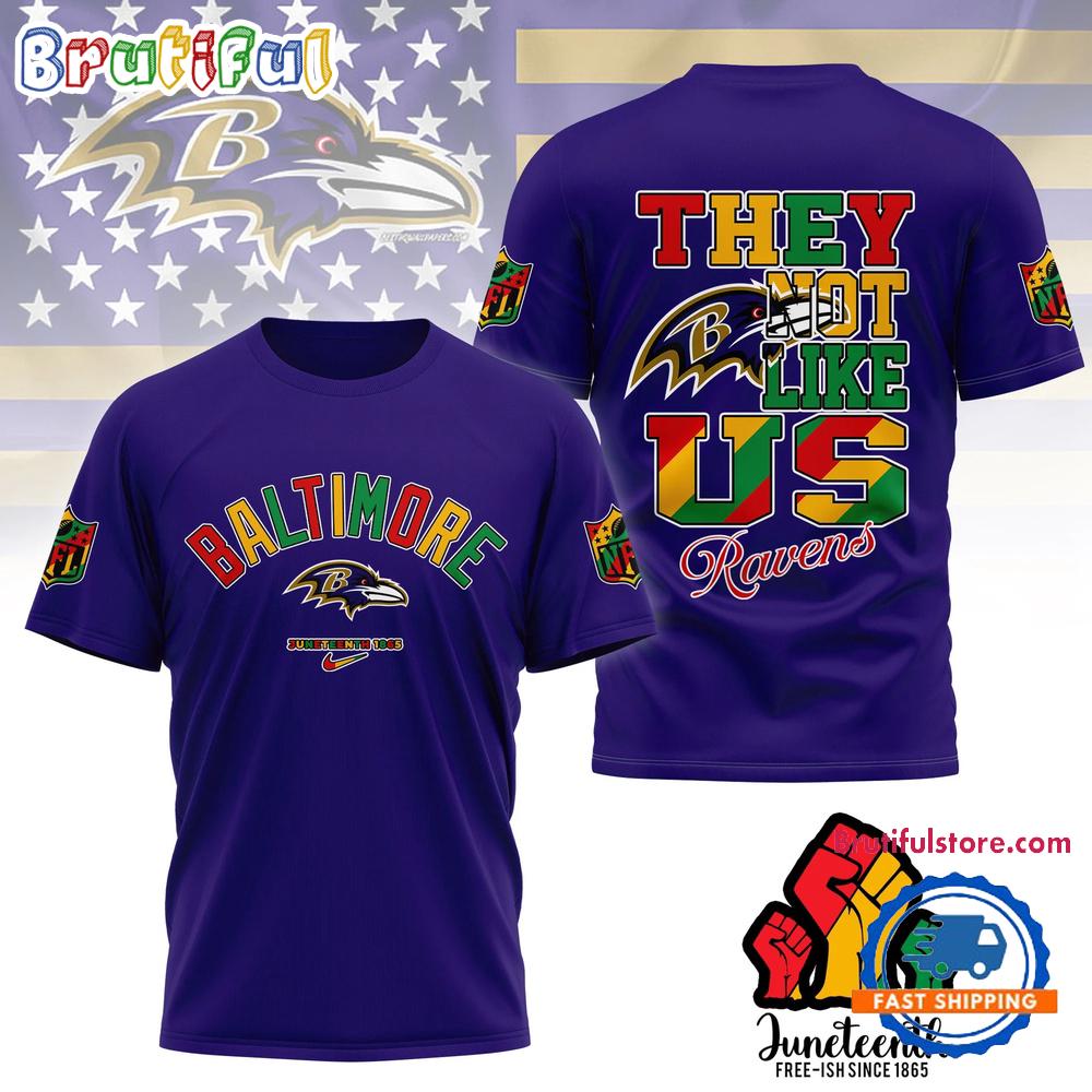 Sportswearmerch Baltimore Ravens NFL Juneteenth Freedom Day Unisex T-Shirt For Fan