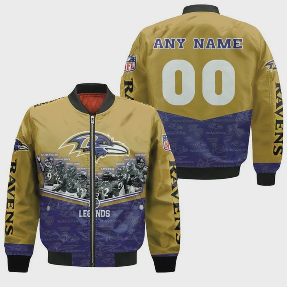 Sportswearmerch Baltimore Ravens NFL Legends Champions Bomber Jacket For Fan