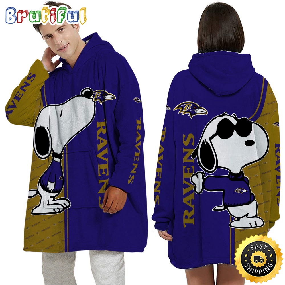 Sportswearmerch Baltimore Ravens NFL Personalized Blaket Hoodie For Fan