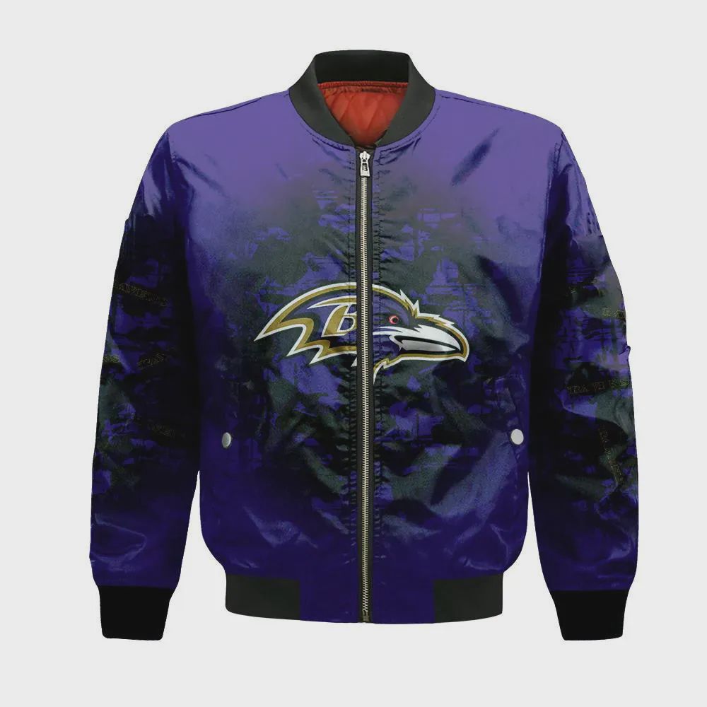 Sportswearmerch Baltimore Ravens NFL Personalized Bomber Jacket For Fan
