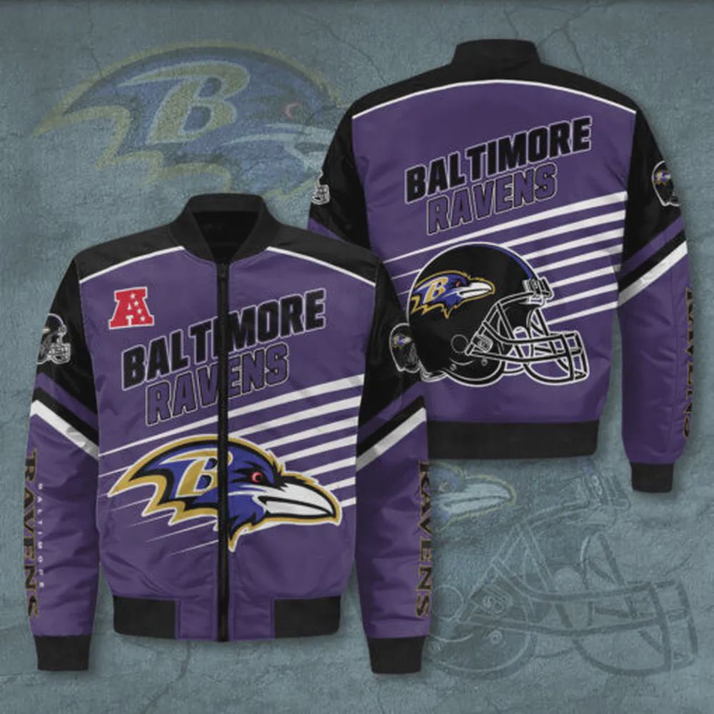 Sportswearmerch Baltimore Ravens NFL Personalized Bomber Jacket For Fan