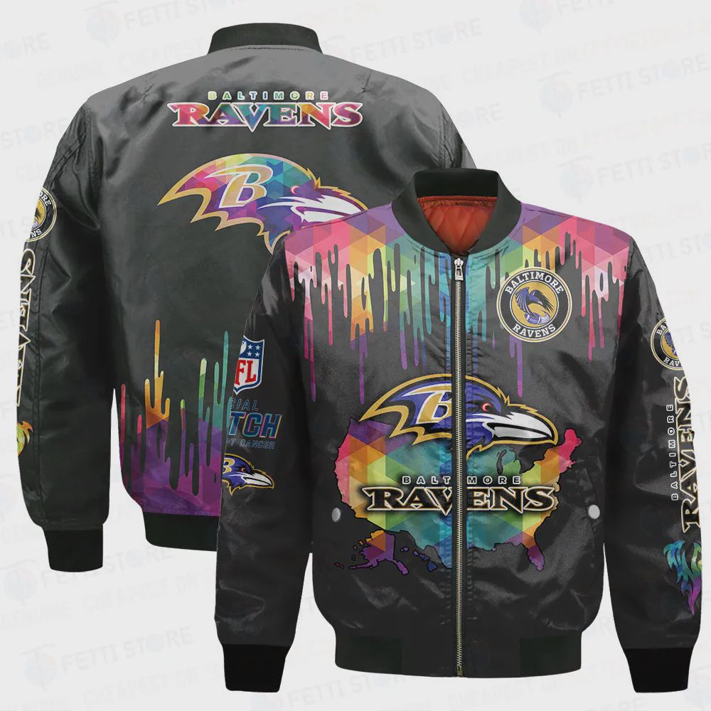 Sportswearmerch Baltimore Ravens NFL Personalized Bomber Jacket For Fan