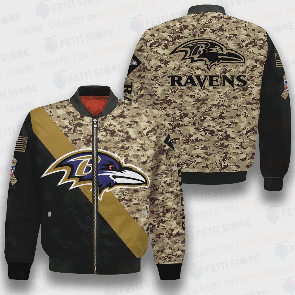 Sportswearmerch Baltimore Ravens NFL Personalized Bomber Jacket For Fan