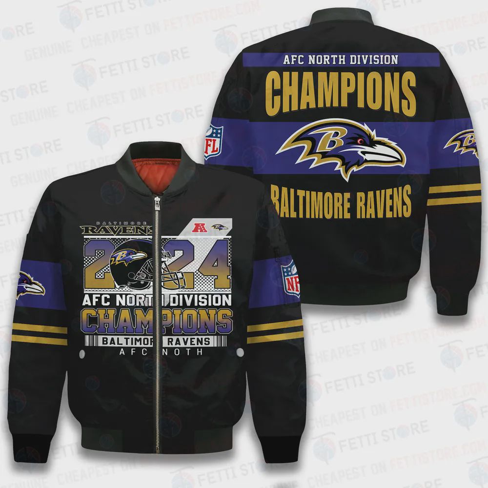 Sportswearmerch Baltimore Ravens NFL Personalized Bomber Jacket For Fan