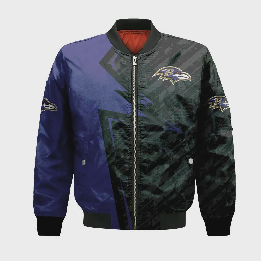Sportswearmerch Baltimore Ravens NFL Personalized Bomber Jacket For Fan