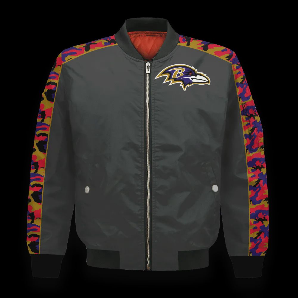 Sportswearmerch Baltimore Ravens NFL Personalized Bomber Jacket For Fan