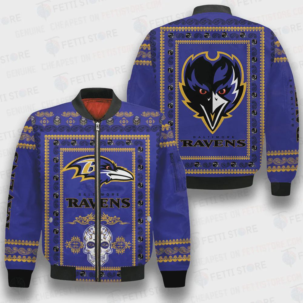 Sportswearmerch Baltimore Ravens NFL Personalized Bomber Jacket For Fan
