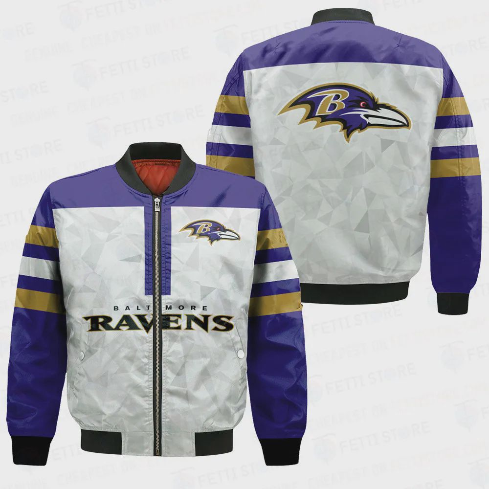 Sportswearmerch Baltimore Ravens NFL Personalized Bomber Jacket For Fan