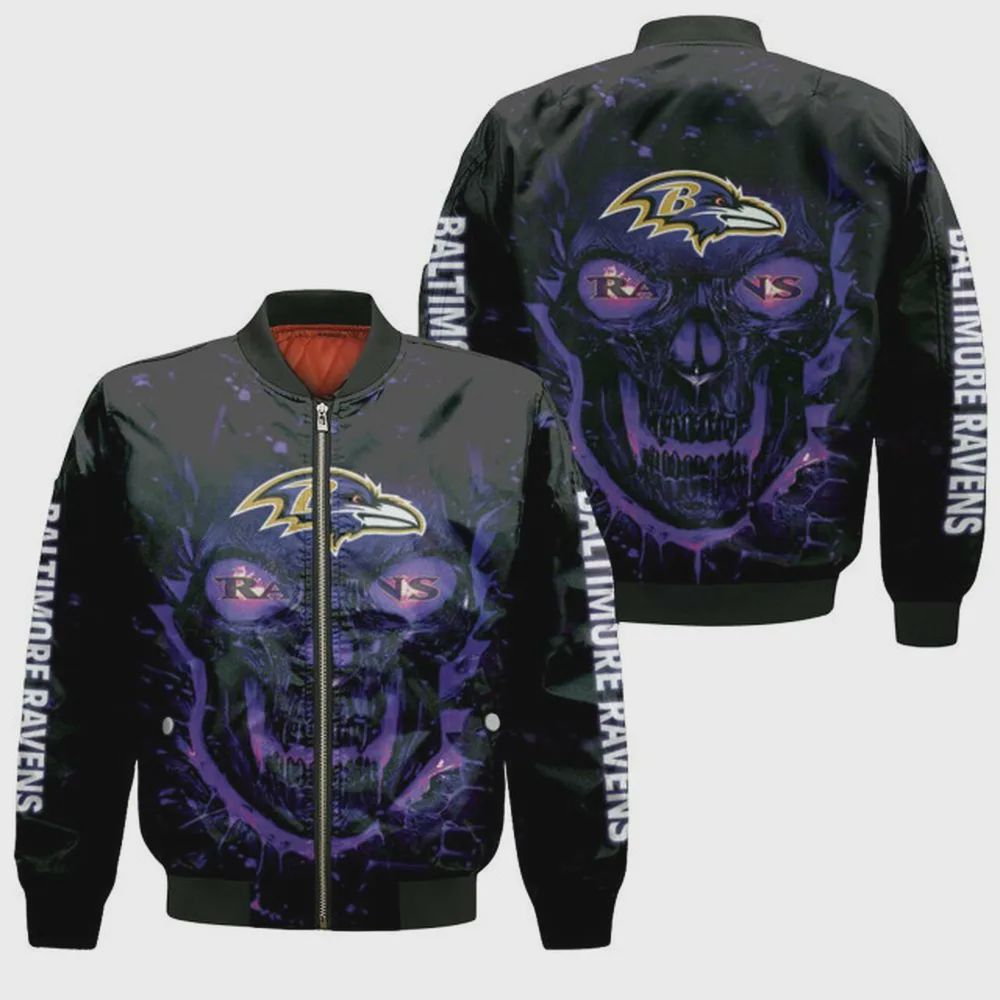 Sportswearmerch Baltimore Ravens NFL Personalized Bomber Jacket For Fan