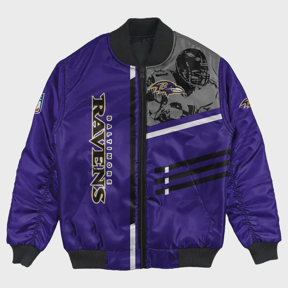 Sportswearmerch Baltimore Ravens NFL Personalized Bomber Jacket For Fan
