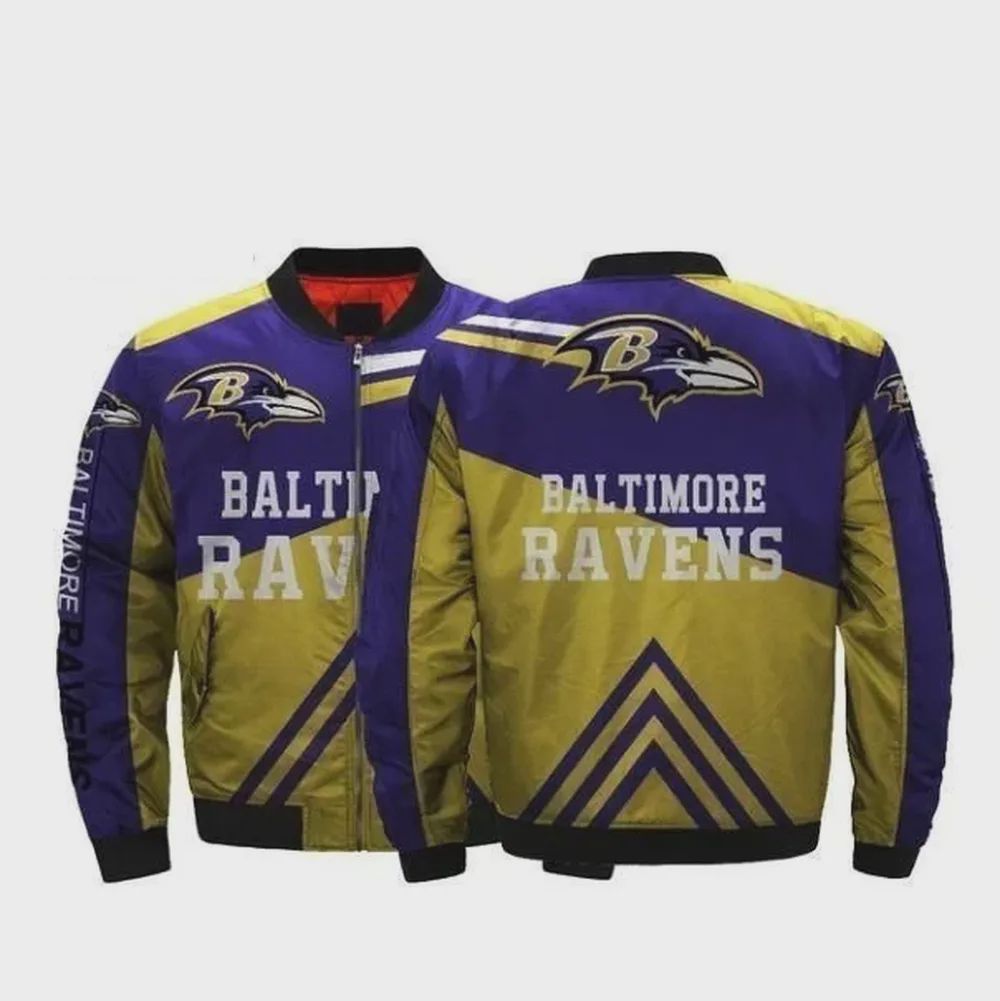 Sportswearmerch Baltimore Ravens NFL Personalized Bomber Jacket For Fan