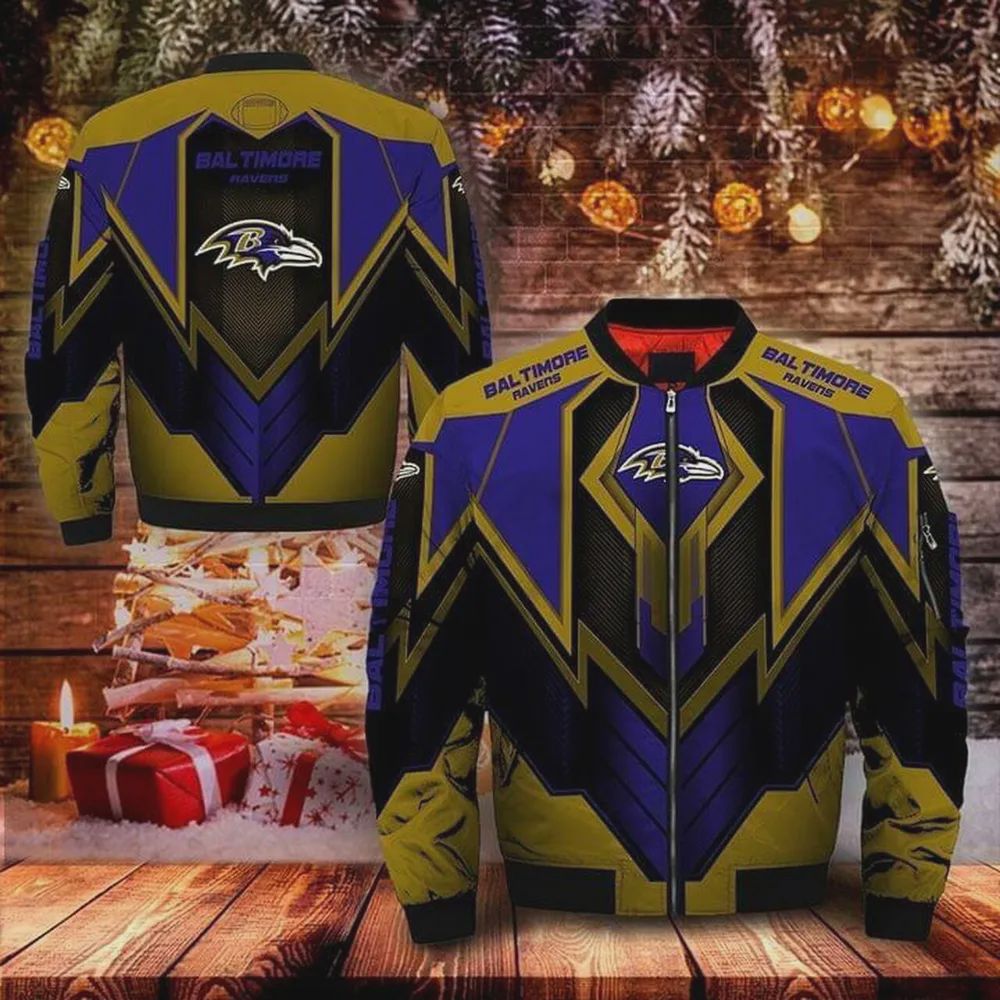 Sportswearmerch Baltimore Ravens NFL Personalized Bomber Jacket For Fan