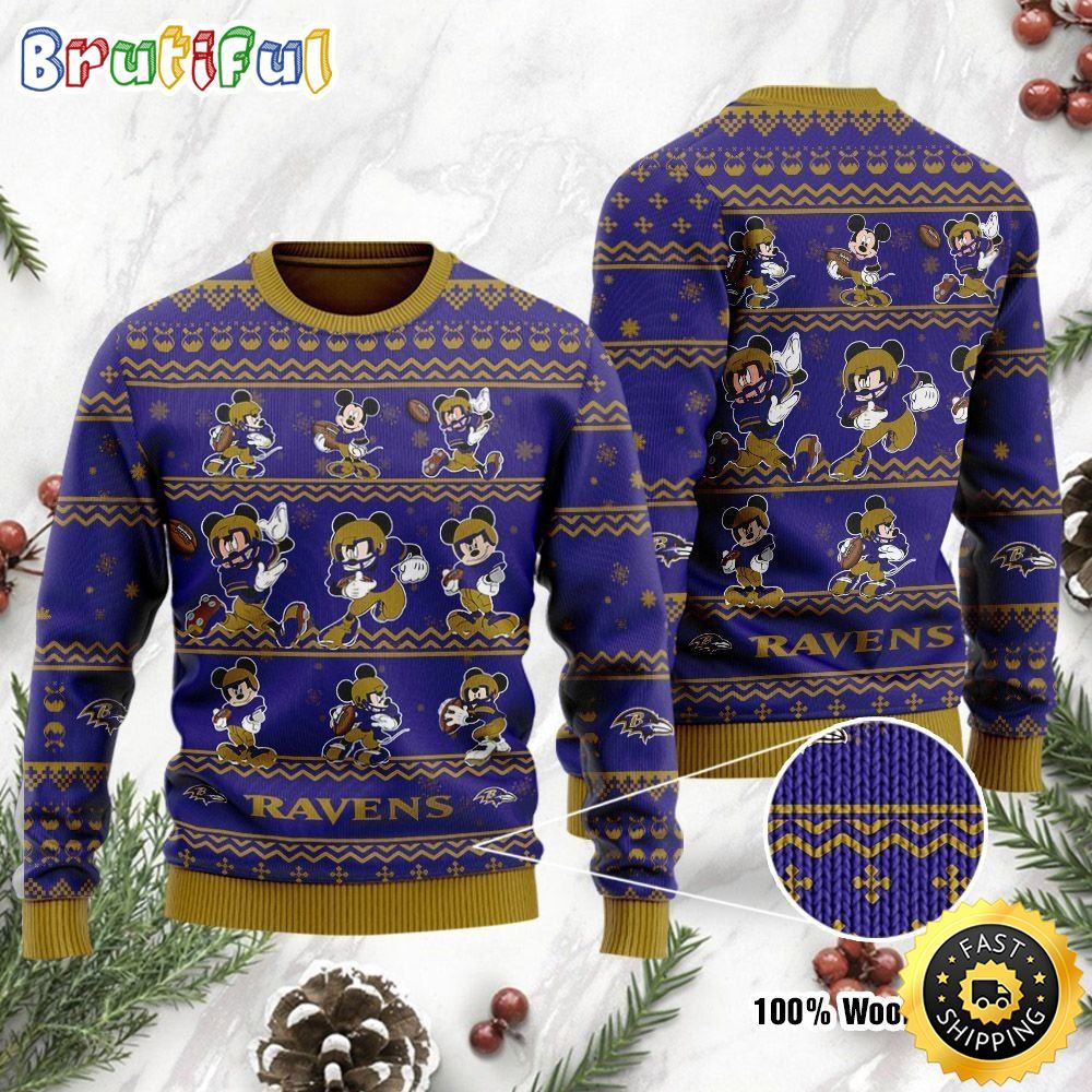 Sportswearmerch Baltimore Ravens NFL Personalized Christmas Sweater For Fan